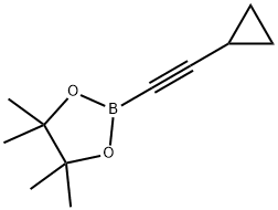 シクロプロピルエチニルボロン酸ピナコールエステル 化学構造式