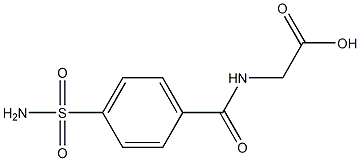 Glycine, N-[4-(aminosulfonyl)benzoyl]- Struktur