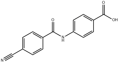 Benzoic acid, 4-[(4-cyanobenzoyl)amino]- Structure