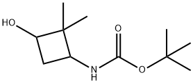 TERT-BUTYL N-(3-HYDROXY-2,2-DIMETHYLCYCLOBUTYL)CARBAMATE Structure