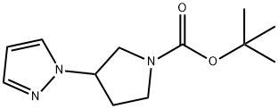 TERT-BUTYL 3-(1H-PYRAZOL-1-YL)PYRROLIDINE-1-CARBOXYLATE Struktur