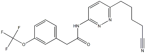 1439400-48-2 N-[6-(4-cyanobutyl)pyridazin-3-yl]-2-[3-(trifluoromethoxy)phenyl]acetamide