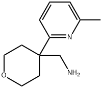 [4-(6-Methylpyridin-2-yl)oxan-4-yl]methanamine Structure