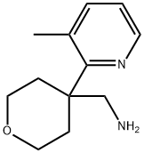 [4-(3-Methylpyridin-2-yl)oxan-4-yl]methanamine Structure