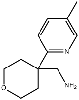 [4-(5-Methylpyridin-2-yl)oxan-4-yl]methanamine Structure