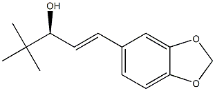(E,3S)-1-(1,3-benzodioxol-5-yl)-4,4-dimethylpent-1-en-3-ol Structure