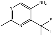 2-Methyl-4-trifluoromethyl-pyrimidin-5-ylamine 化学構造式