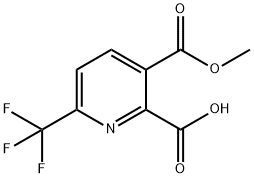 6-Trifluoromethyl-pyridine-2,3-dicarboxylic acid 3-methyl ester 化学構造式