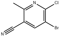 5-Bromo-6-chloro-2-methyl-nicotinonitrile 化学構造式