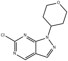 6-氯-1-(四氢-2H-吡喃-4-基)-1H-吡唑并[3,4-D]嘧啶 结构式