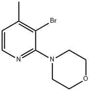 4-(3-Bromo-4-methyl-pyridin-2-yl)-morpholine Structure