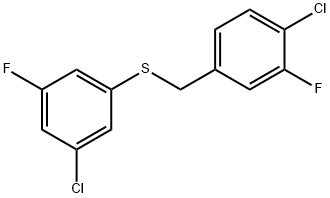 (4-CHLORO-3-FLUOROBENZYL)(3-CHLORO-5-FLUOROPHENYL)SULFANE,1443303-83-0,结构式