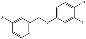 (3-BROMOBENZYL)(4-CHLORO-3-FLUOROPHENYL)SULFANE,1443303-90-9,结构式