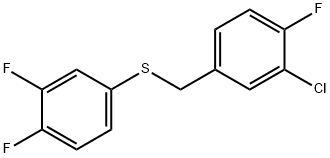 (3-CHLORO-4-FLUOROBENZYL)(3,4-DIFLUOROPHENYL)SULFANE Structure