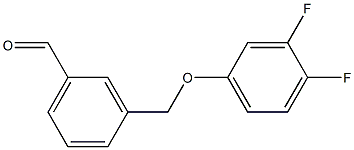 3-[(3,4-difluorophenoxy)methyl]benzaldehyde 结构式