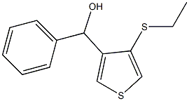 4-エチルチオフェニル-(3-チエニル)メタノール 化学構造式