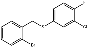 (2-BROMOBENZYL)(3-CHLORO-4-FLUOROPHENYL)SULFANE,1443311-83-8,结构式