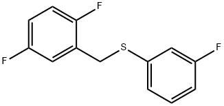 (2,5-DIFLUOROBENZYL)(3-FLUOROPHENYL)SULFANE 结构式