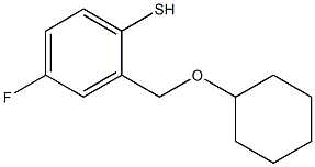 2-(cyclohexyloxymethyl)-4-fluorobenzenethiol 结构式