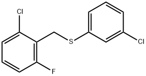 (2-CHLORO-6-FLUOROBENZYL)(3-CHLOROPHENYL)SULFANE,1443327-54-5,结构式