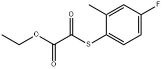 ETHYL 2-((4-FLUORO-2-METHYLPHENYL)THIO)-2-OXOACETATE Struktur