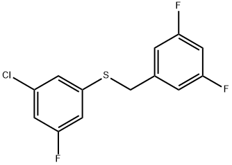 (3-CHLORO-5-FLUOROPHENYL)(3,5-DIFLUOROBENZYL)SULFANE,1443337-07-2,结构式