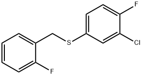 (3-CHLORO-4-FLUOROPHENYL)(2-FLUOROBENZYL)SULFANE Structure