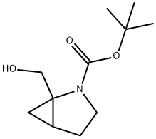 Tert-Butyl 1-(Hydroxymethyl)-2-Azabicyclo[3.1.0]Hexane-2-Carboxylate 化学構造式