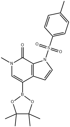 6-methyl-4-(4,4,5,5-tetramethyl-1,3,2-dioxaborolan-2-yl)-1-tosyl-1H-pyrrolo[2,3-c]pyridin-7(6H)-one Struktur
