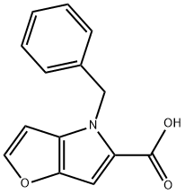 4-benzyl-4H-furo[3,2-b]pyrrole-5-carboxylic acid 结构式