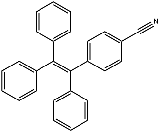 [2-(4-Cyanophenyl)ethene-1,1,2-triyl]tribenzene 化学構造式