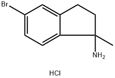 5-溴-1-甲基-2,3-二氢-1H-茚满-1-胺盐酸盐 结构式