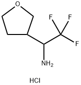 2,2,2-TRIFLUORO-1-(TETRAHYDROFURAN-3-YL)ETHANAMINE HCL Structure