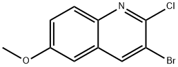 3-Bromo-2-chloro-6-methoxy-quinoline Struktur