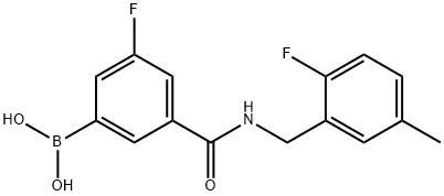 3-FLUORO-5-(2-FLUORO-5-METHYLBENZYLCARBAMOYL)BENZENEBORONIC ACID Structure