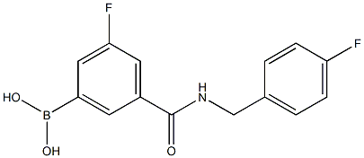 3-Fluoro-5-(4-fluorobenzylcarbamoyl)benzeneboronic acid, 97% Structure