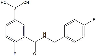 4-Fluoro-3-(4-fluorobenzylcarbamoyl)benzeneboronic acid, 98%,1449144-64-2,结构式