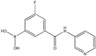 3-Fluoro-5-(3-pyridylcarbamoyl)benzeneboronic acid, 97%,1449145-14-5,结构式