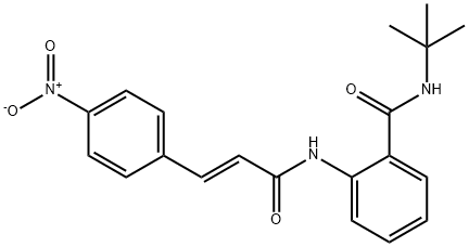 N-tert-butyl-2-{[(2E)-3-(4-nitrophenyl)prop-2-enoyl]amino}benzamide,1450753-82-8,结构式