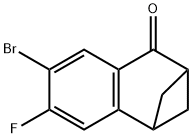 6-bromo-7-fluoro-2,3-dihydro-1,3-methanonaphthalen-4(1H)-one Struktur