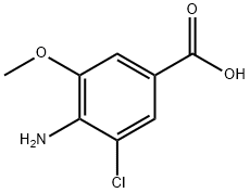 4-Amino-3-chloro-5-methoxy-benzoic acid Struktur