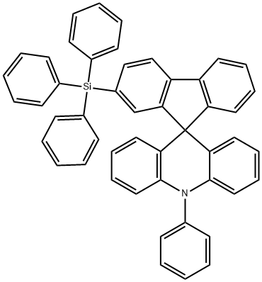 10-フェニル-2'-(トリフェニルシリル)-10H-スピロ[アクリジン-9,9'-フルオレン] 化学構造式