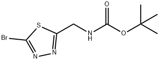 TERT-BUTYL ((5-BROMO-1,3,4-THIADIAZOL-2-YL)METHYL)CARBAMATE Structure