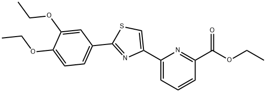 Ethyl 6-(2-(3,4-diethoxyphenyl)thiazol-4-yl)picolinate Struktur