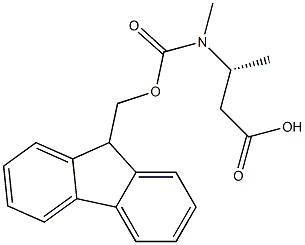 N-Fmoc-(R)-3-(methylamino)butanoic acid 化学構造式