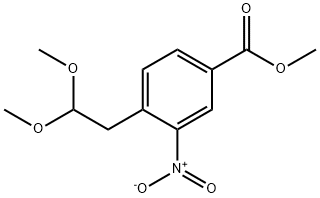 methyl 4-(2,2-dimethoxyethyl)-3-nitrobenzoate 化学構造式