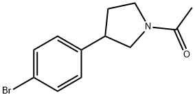 1-[3-(4-BROMOPHENYL)PYRROLIDIN-1-YL]ETHANONE Struktur