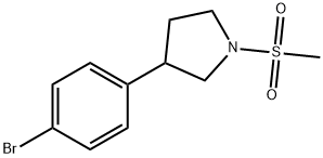 3-(4-BROMOPHENYL)-1-(METHYLSULFONYL)PYRROLIDINE Struktur