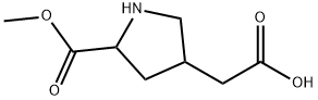 2-(5-(METHOXYCARBONYL)PYRROLIDIN-3-YL)ACETIC ACID Structure