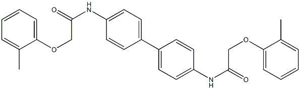 N,N'-4,4'-biphenyldiylbis[2-(2-methylphenoxy)acetamide] Structure